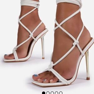 Brand lace up heel